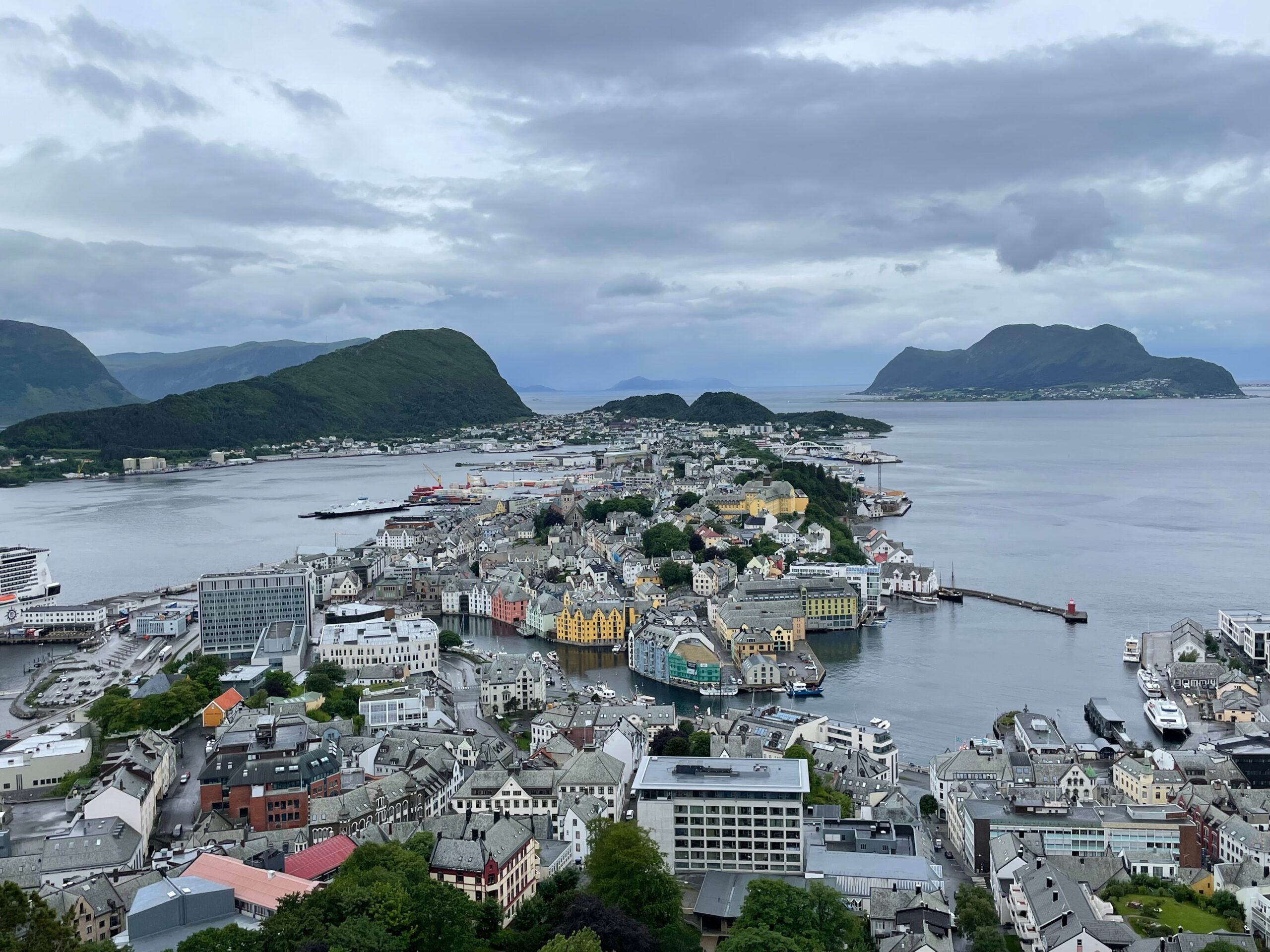 How to organize smartly one day visit to Alesund when on a fjord cruise? Things worth doing in this Norwegian coastal town.